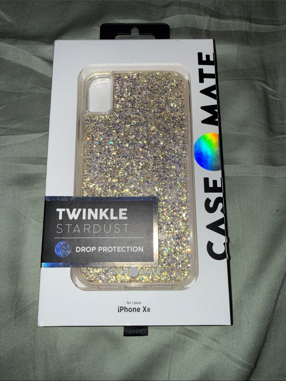 NWT case-mate Twinkle Stardust Glitter iPhone XR Case in Gold